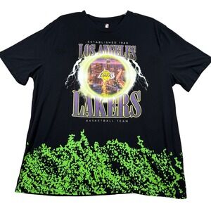 NBA Los Angeles Lakers T-Shirt Mens 3XL Basketball Graphic Tee Black